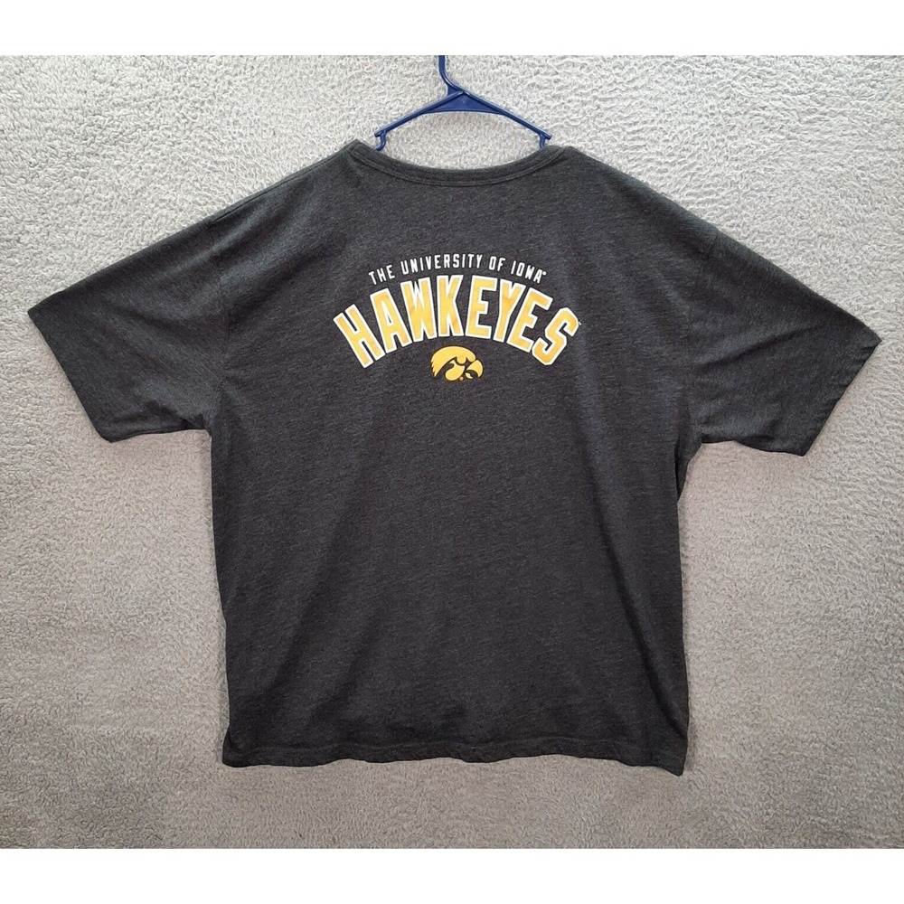 Iowa Hawkeyes Shirt Adult 2XL XXL Gray Heather NCAA College Sports University